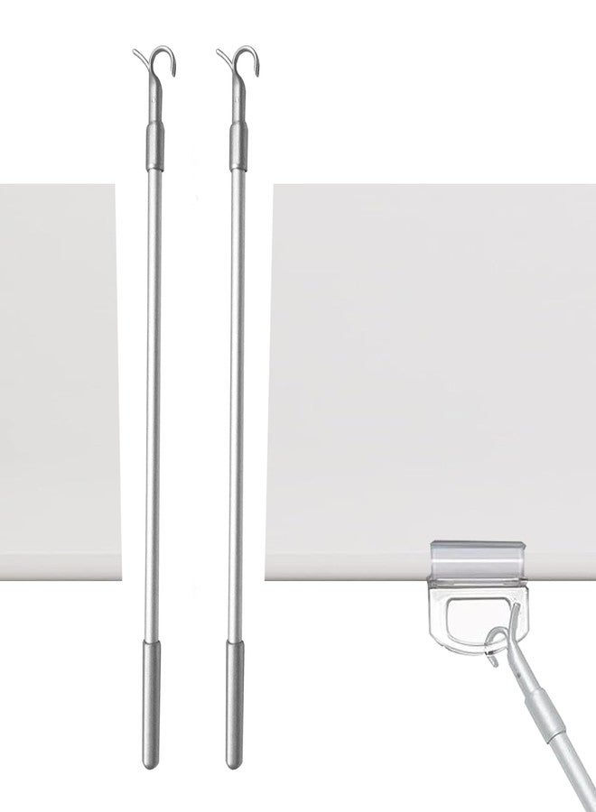 Seprochoo 2 Pcs Telescopic Draw Rod for Zebra Blinds & Honeycomb Blinds - Pull/Push Wand for Roller Shades (13''-24'') - Image 1